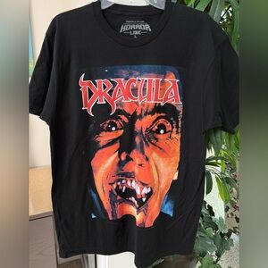 Unisex Dracula T Shirt 1970s Horror Line Brand Gothic Tee 100% Cotton Large